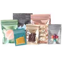 Color brushed earrings bag fruit tea packaging bag self-sealing transparent small jewelry capsule sealed pocket custom